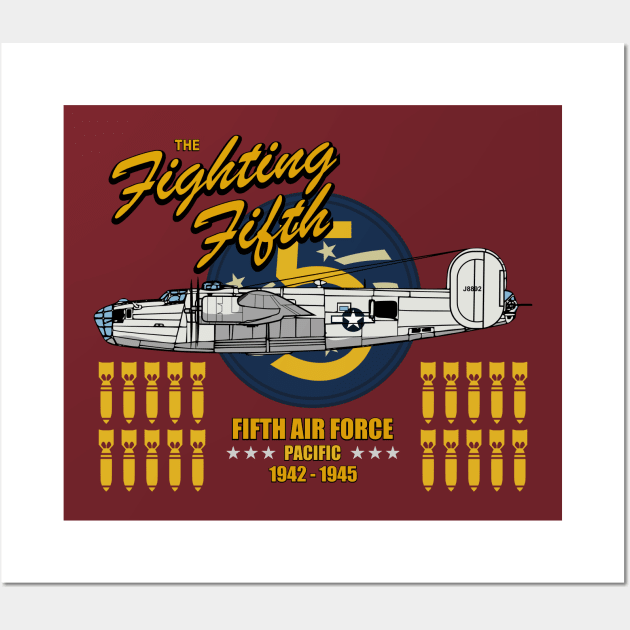 B-24 Liberator - The Fighting Fifth Wall Art by TCP